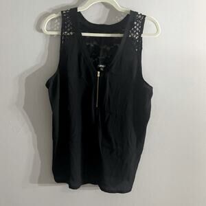 Express Sleeveless Blouse Women’s Large Quarter Zip Black